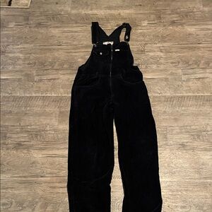 Vintage Express Black Corduroy Women's Overalls